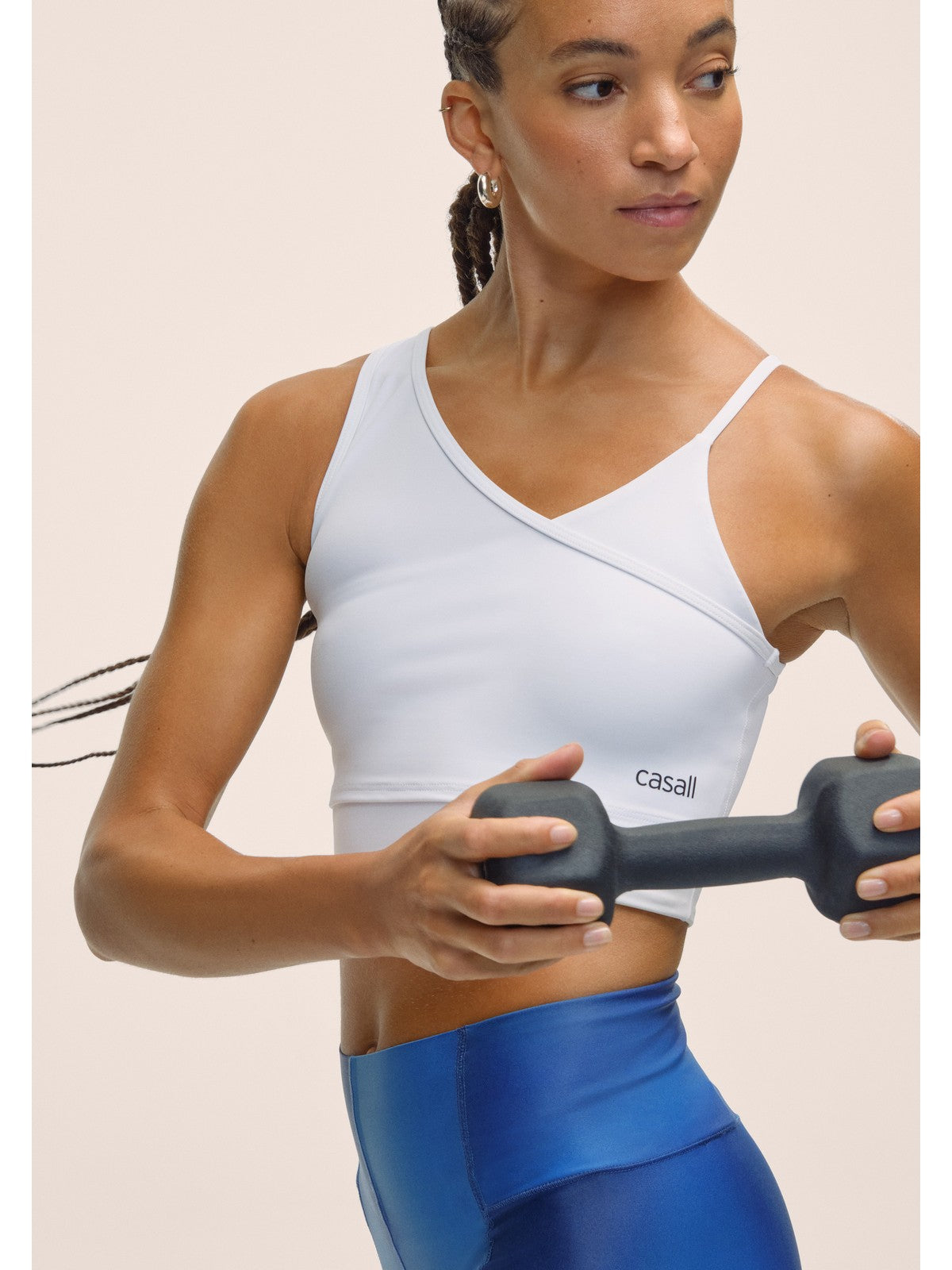Top CASALL Asymmetry Sports Top kolor biały