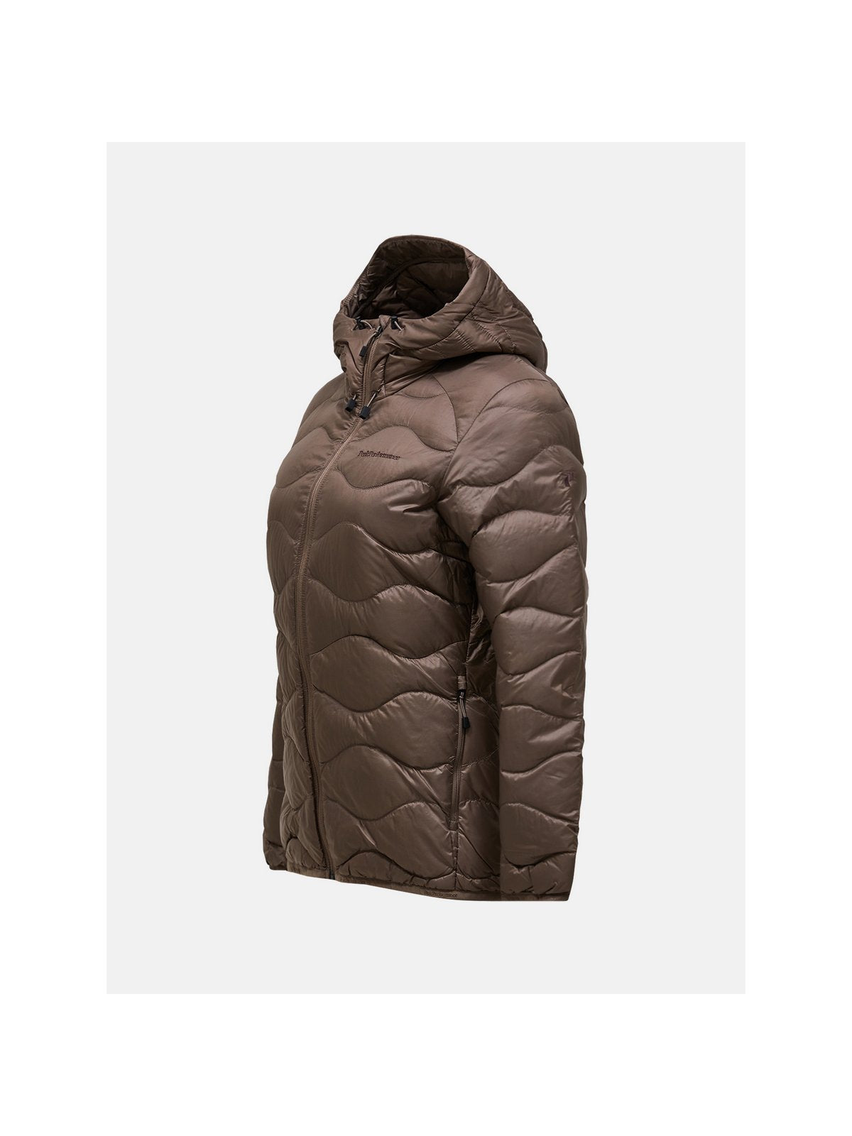 Kurtka damska PEAK PERFORMANCE Helium Down Hood Jacket brązowa
