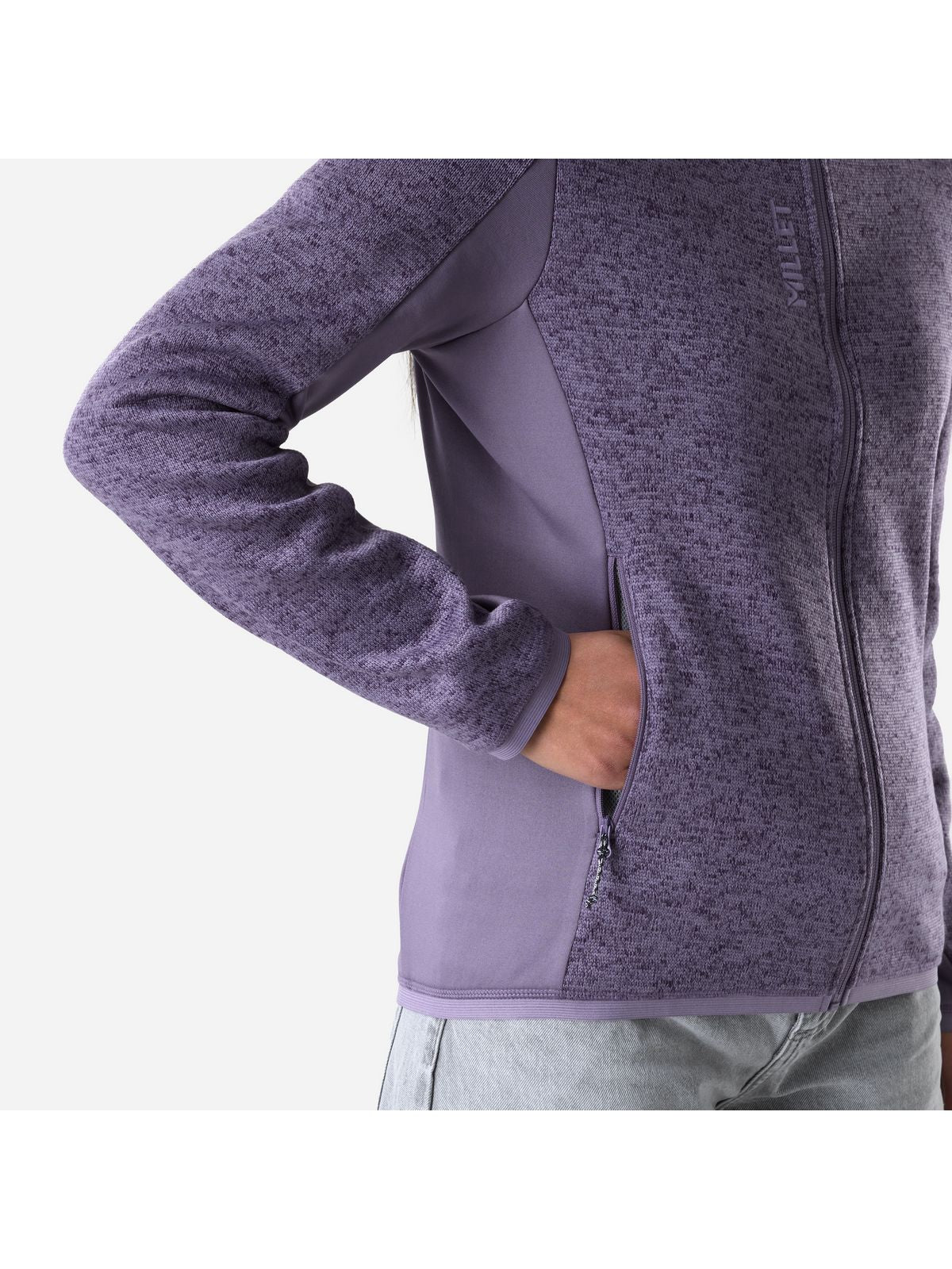 Bluza damska MILLET W Chamonix Knit Jkt W fioletowa