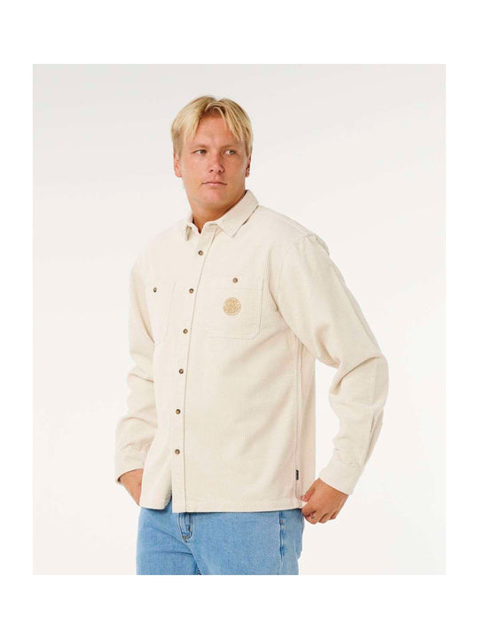 Koszula męska RIP CURL Premium Surf Cord L/S Shirt beżowa
