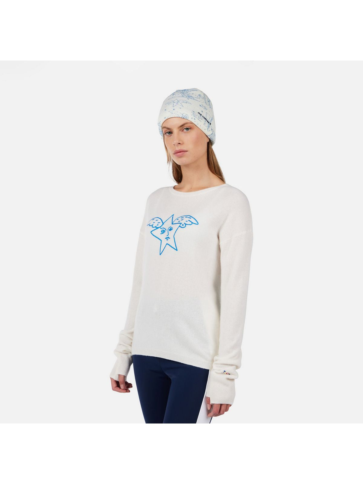 Sweter damski ROSSIGNOL W JCC SIGNAL RN biały