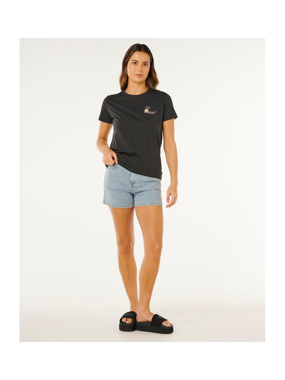 Koszulka damska RIP CURL Tide Line Standard Tee czarna