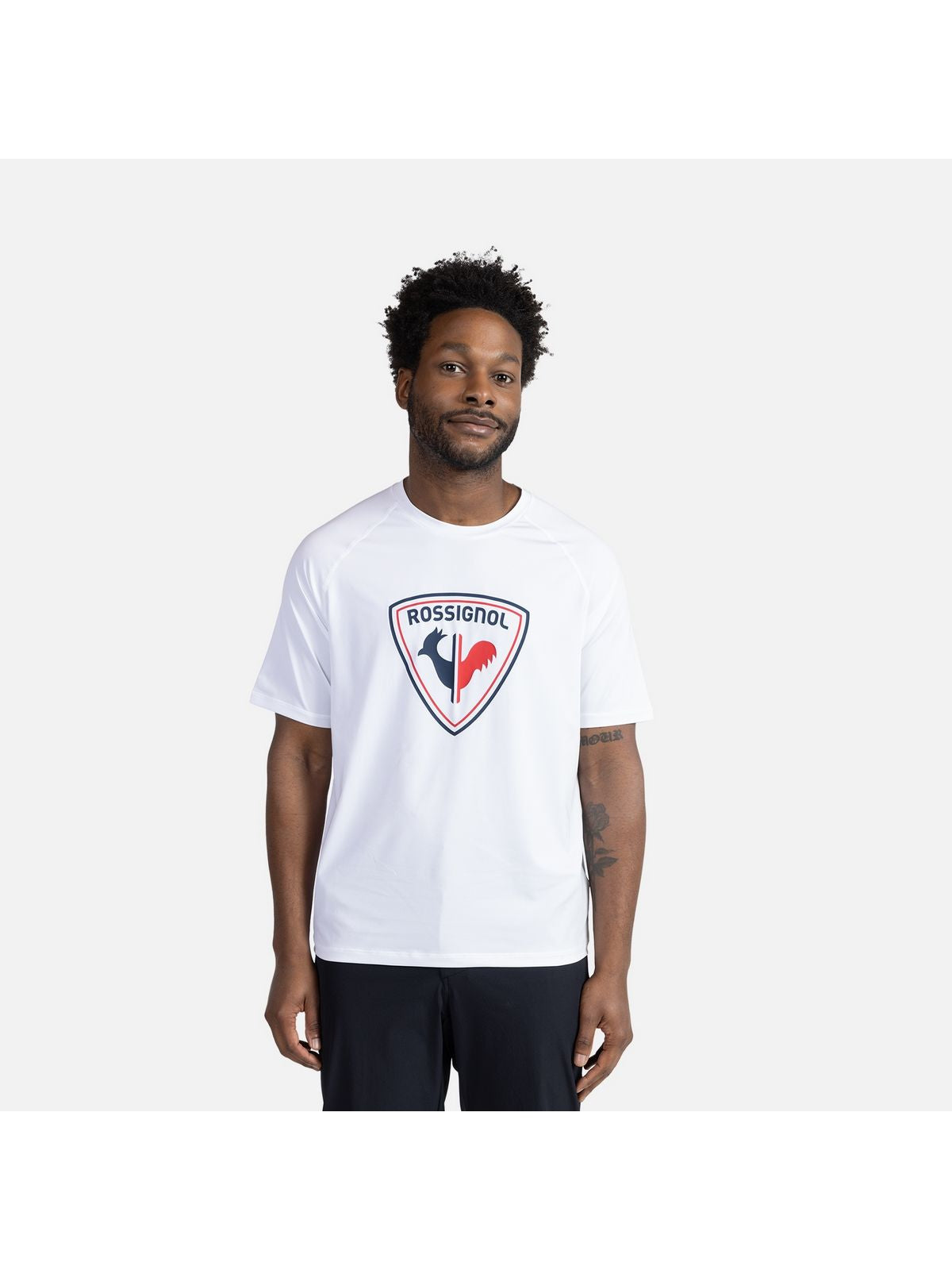 Koszulka treningowa męska ROSSIGNOL Westweg Shield Tee biały - Adventure Sports