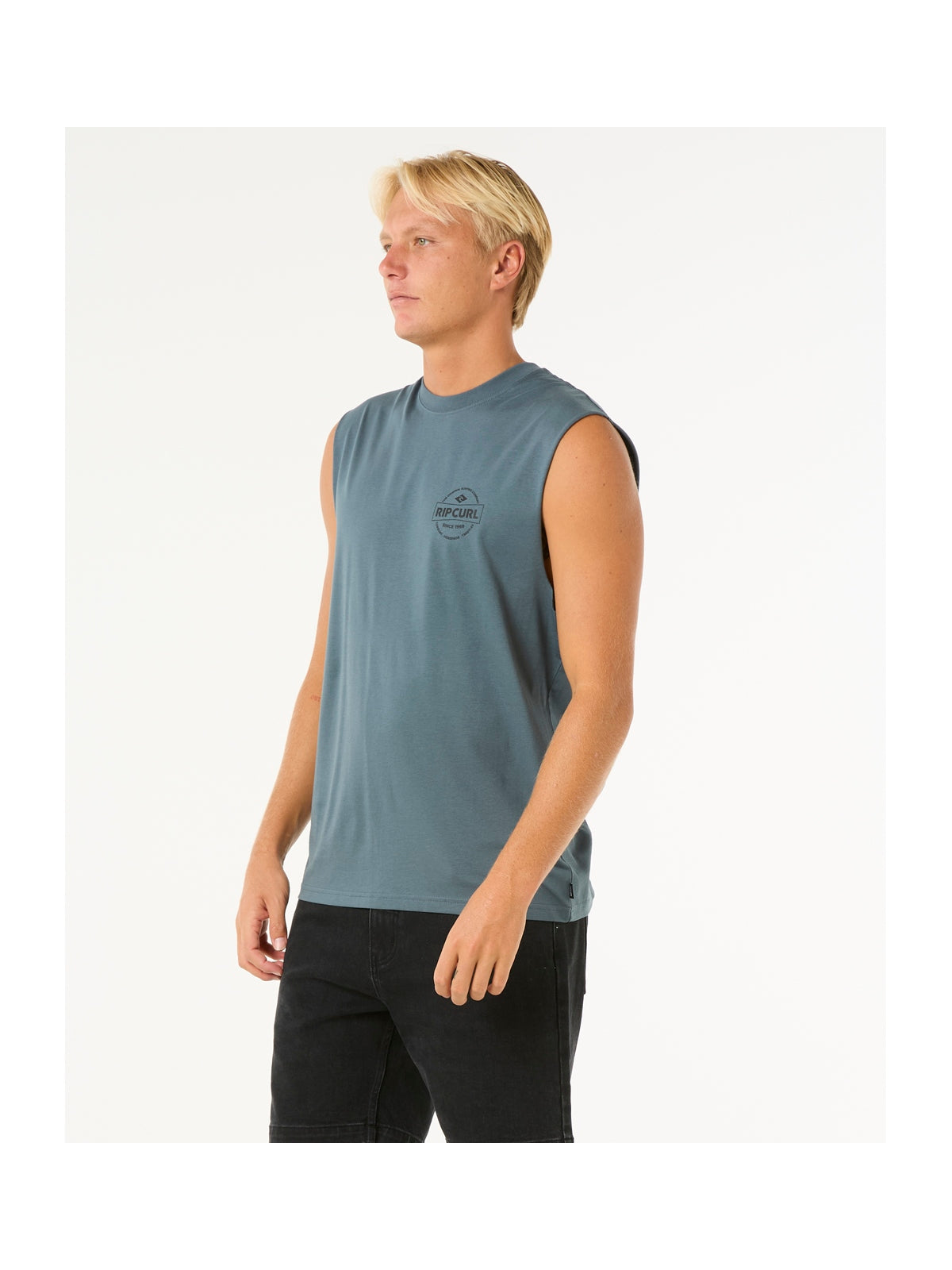 Koszulka RIP CURL Stapler Muscle turkusowy