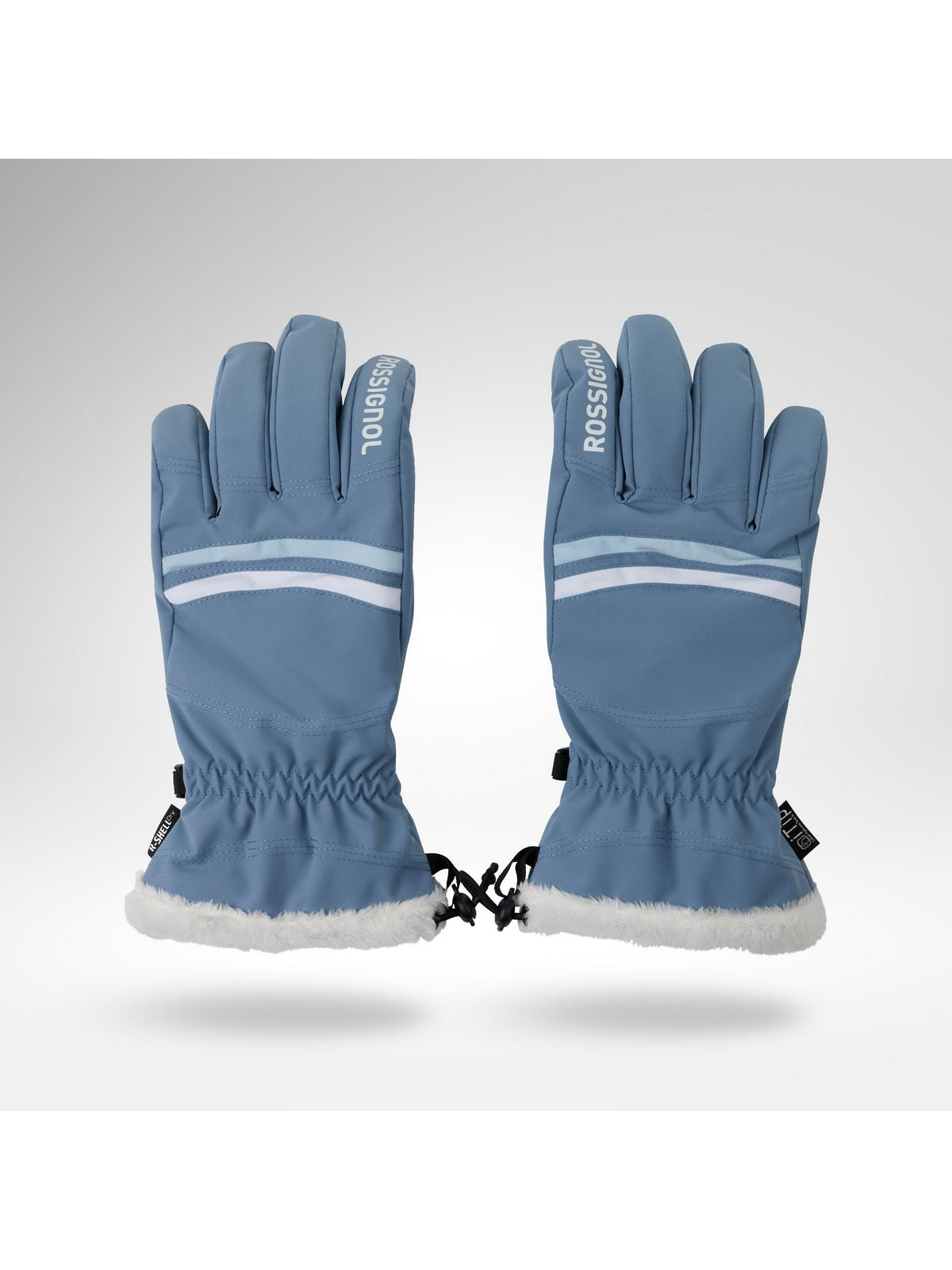 Rękawice narciarskie damskie ROSSIGNOL W Piste Ski Gloves R-Shell Dry niebieskie