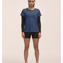 Koszulka treningowa damska CASALL Soft Texture Tee kolor niebieski
