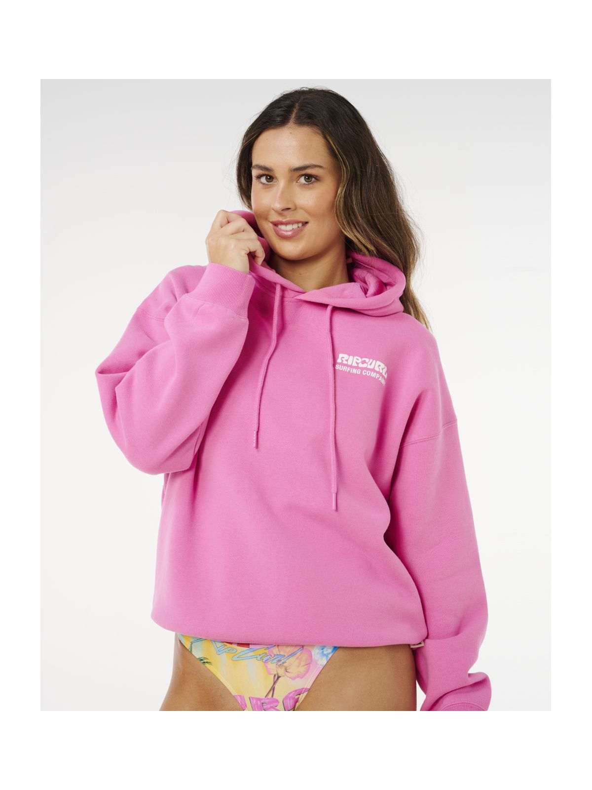 Bluza damska RIP CURL Surf Puff Heritage Hood różowa