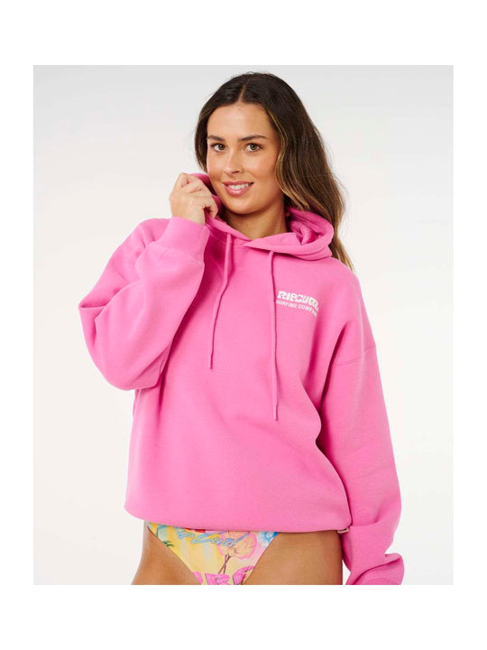 Bluza damska RIP CURL Surf Puff Heritage Hood różowa
