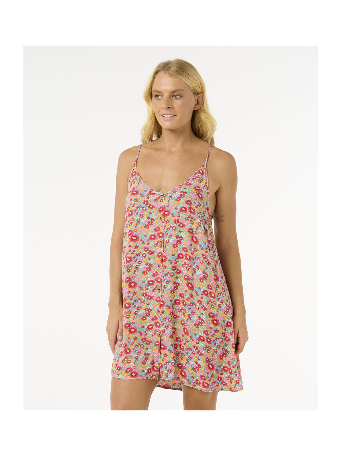 Sukienka RIP CURL Las Dalias Ditsy Cover Up niebieski