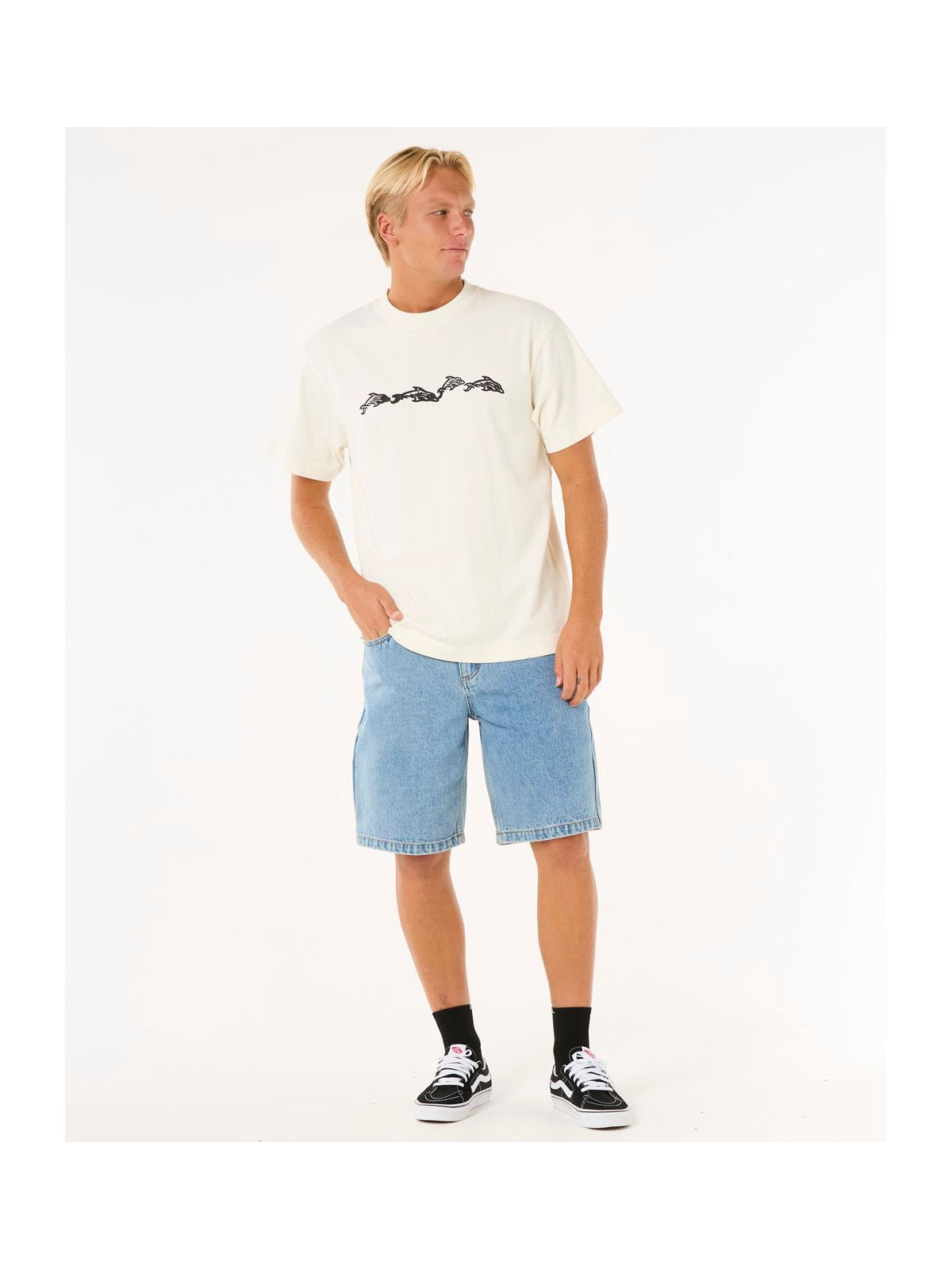 Koszulka RIP CURL Raw Energy Dolphin Tee biały