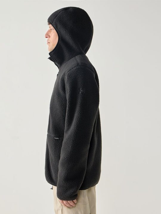 Bluza polarowa z kapturem męska HAGLÖFS Funds Pile Hood True Black
