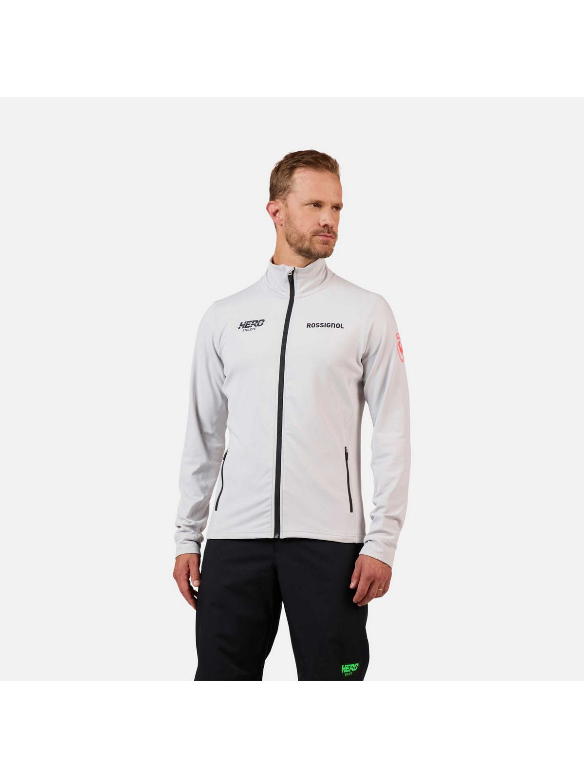 Bluza męska męska ROSSIGNOL Hero Mid Layer Stretch Jkt szara