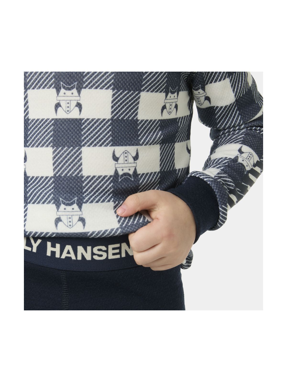Bielizna termiczna dziecięca HELLY HANSEN K GRAPHIC LIFA MERINO SET granatowa