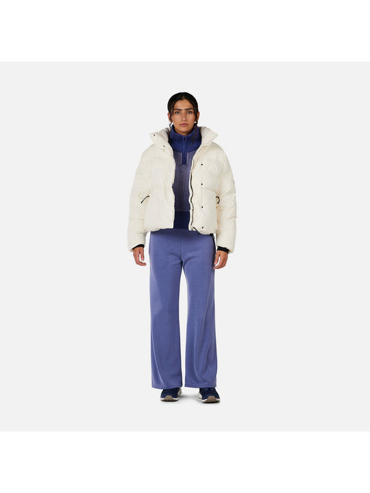 Kurtka narciarska damska ROSSIGNOL W ARETU CROPPED DOWN JKT biała
