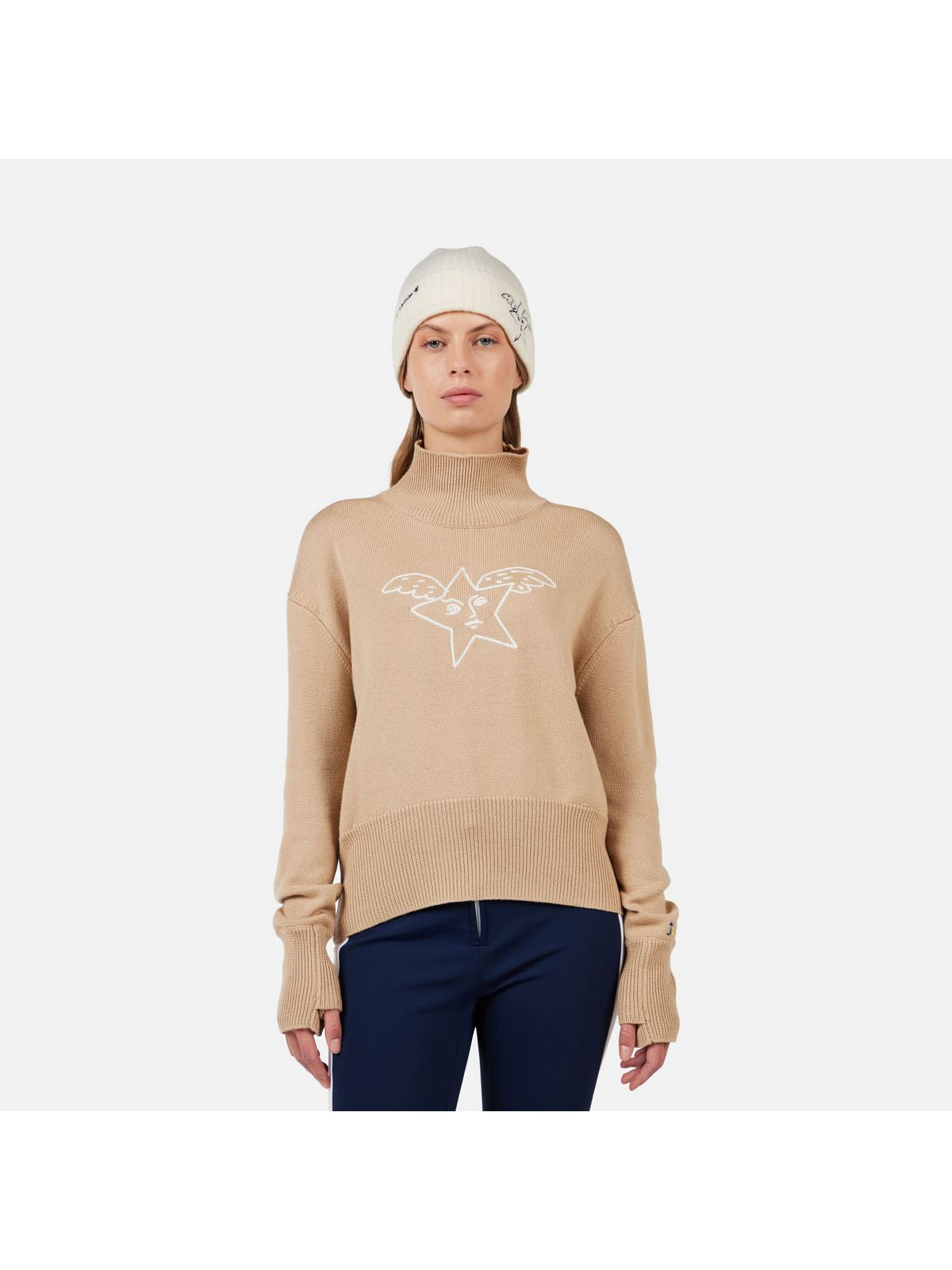 Sweter damski ROSSIGNOL W JCC LINA beżowy