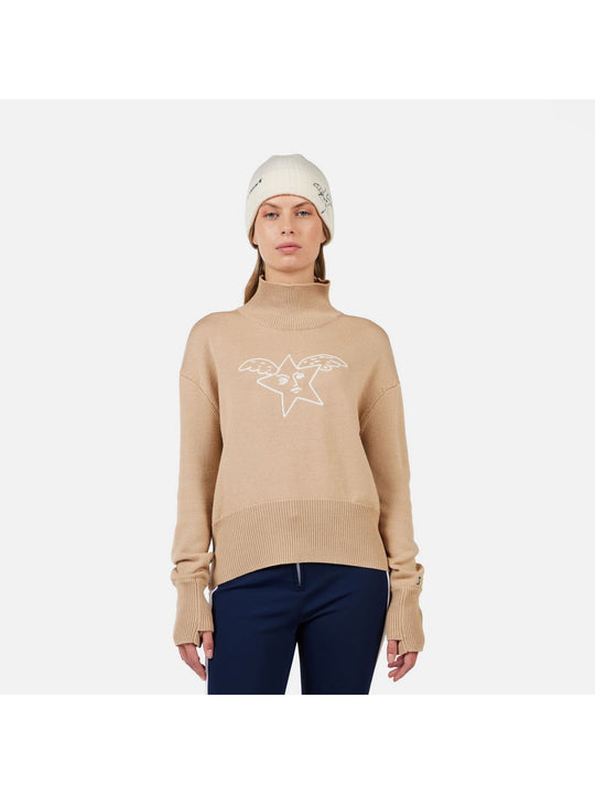 Sweter damski ROSSIGNOL W JCC LINA beżowy
