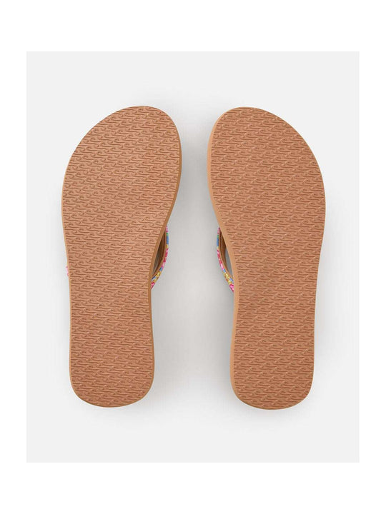 Japonki damskie RIP CURL Freedom Bloom Open Toe brązowe
