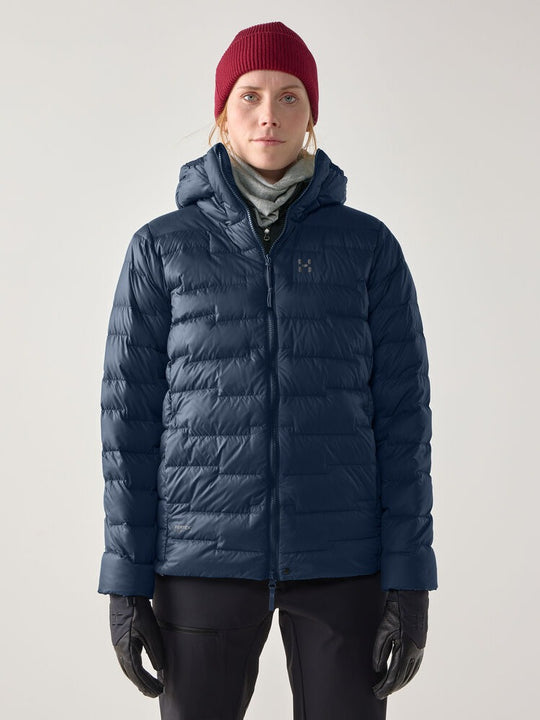 Kurtka puchowa z kapturem damska HAGLÖFS ROC Flash Down Hood Tarn Blue
