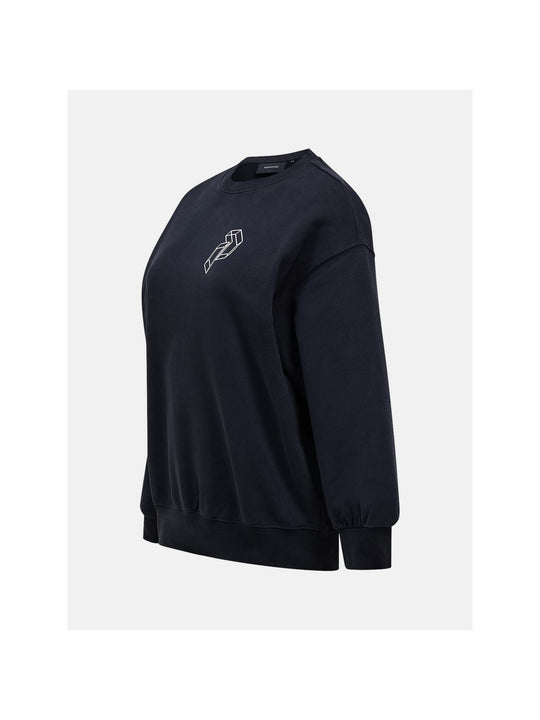 Bluza damska PEAK PERFORMANCE W Terry Graphic Crew kolor czarny
