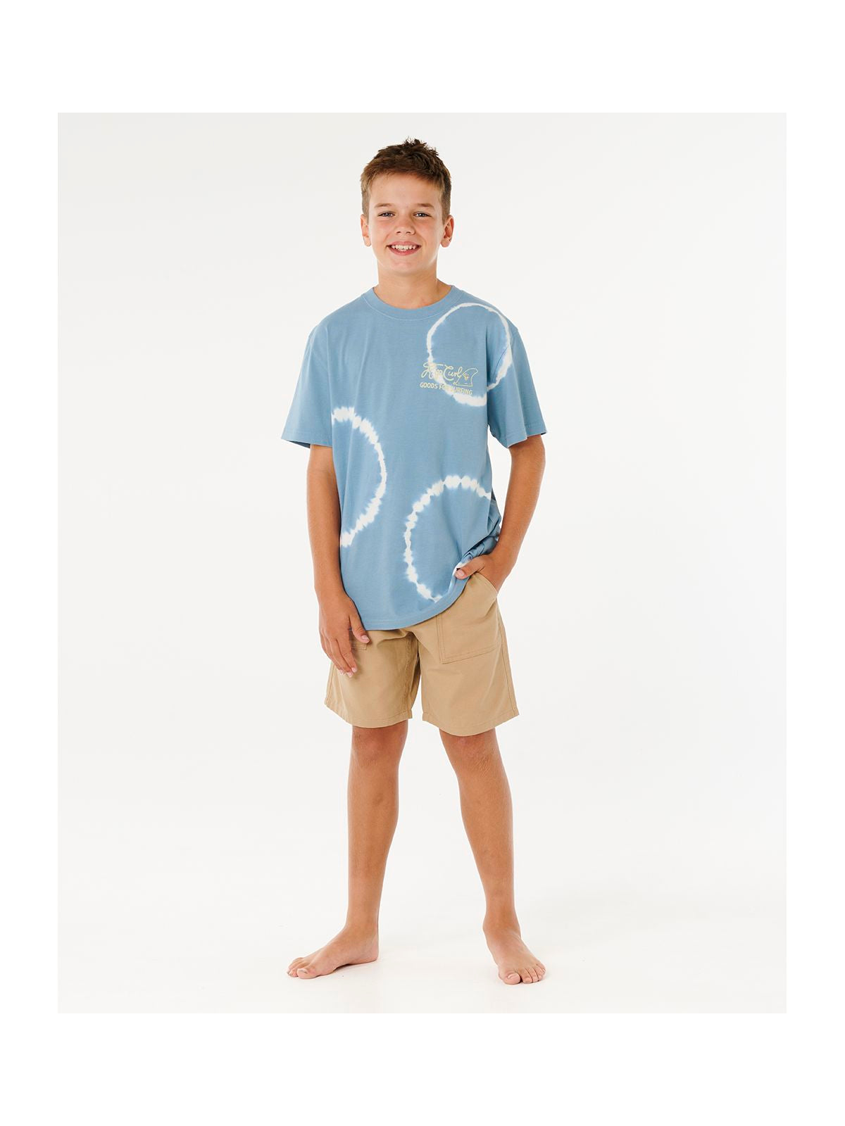 Koszulka chłopięca RIP CURL Pacific Rinse Fin Tee-Boy niebieska