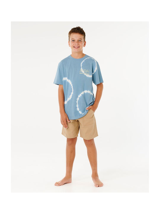 Koszulka chłopięca RIP CURL Pacific Rinse Fin Tee-Boy niebieska
