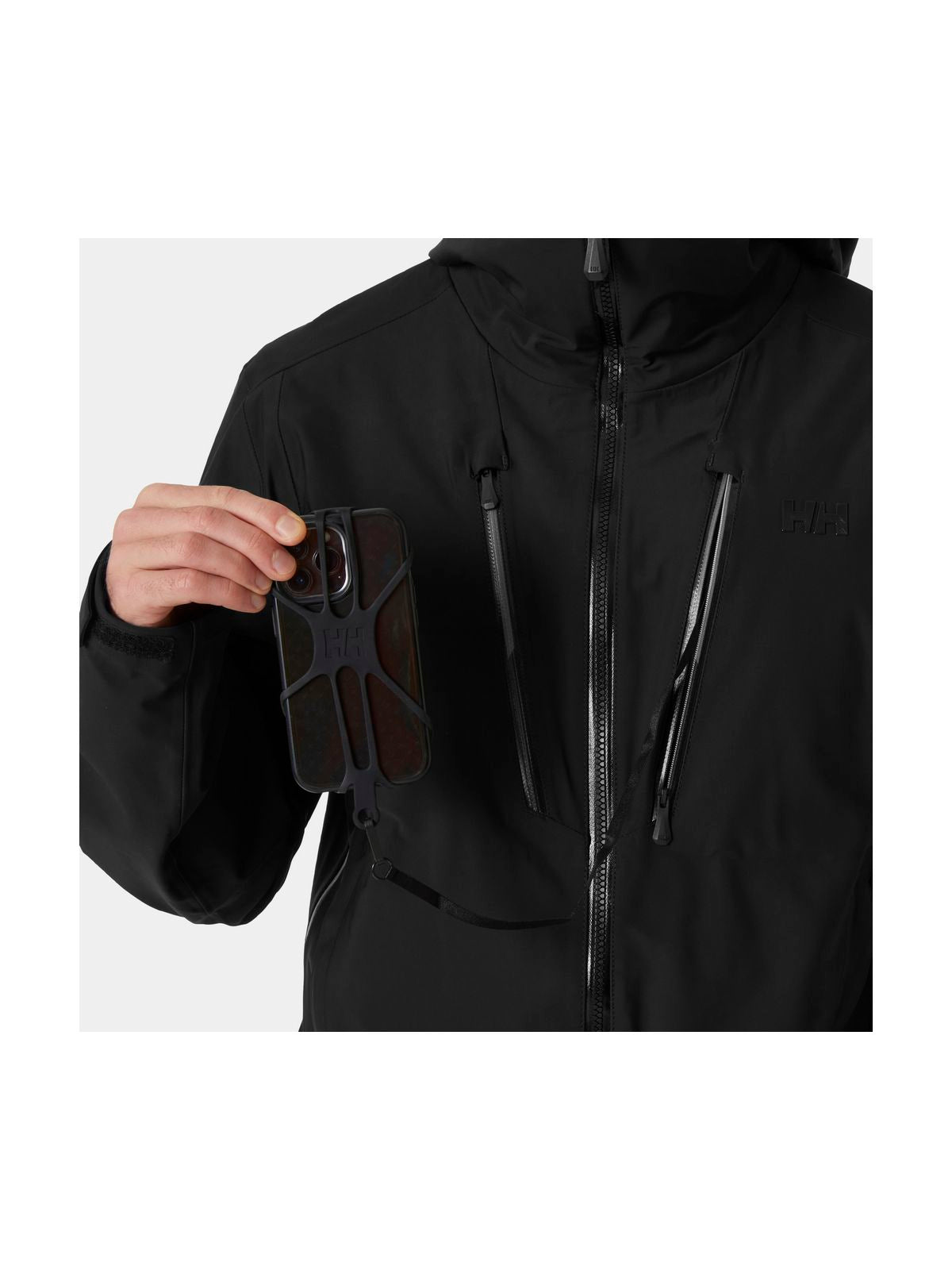 Kurtka narciarska męska HELLY HANSEN ALPHA LONG SHELL czarna