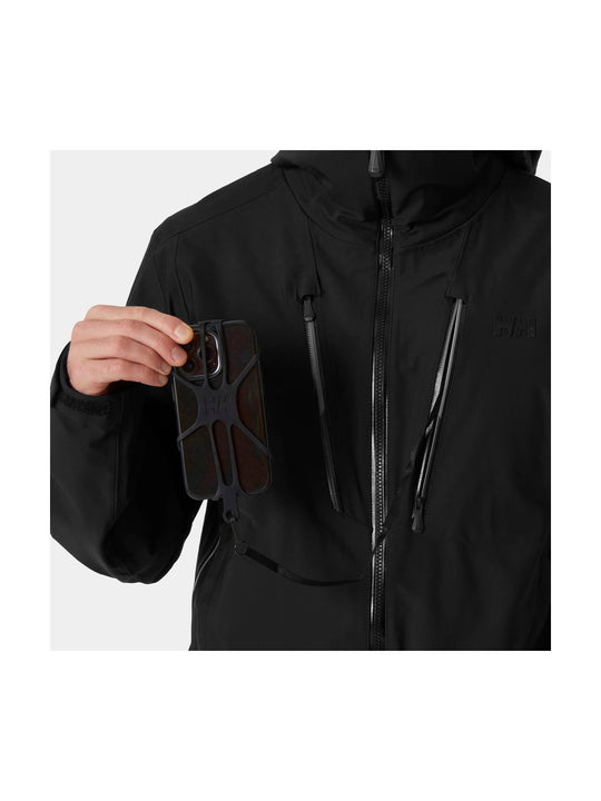 Kurtka narciarska męska HELLY HANSEN ALPHA LONG SHELL czarna
