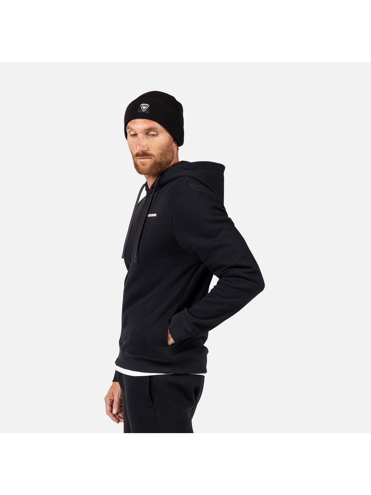 Bluza męska męska ROSSIGNOL PRESSET FZH SWEATSHIRT czarna