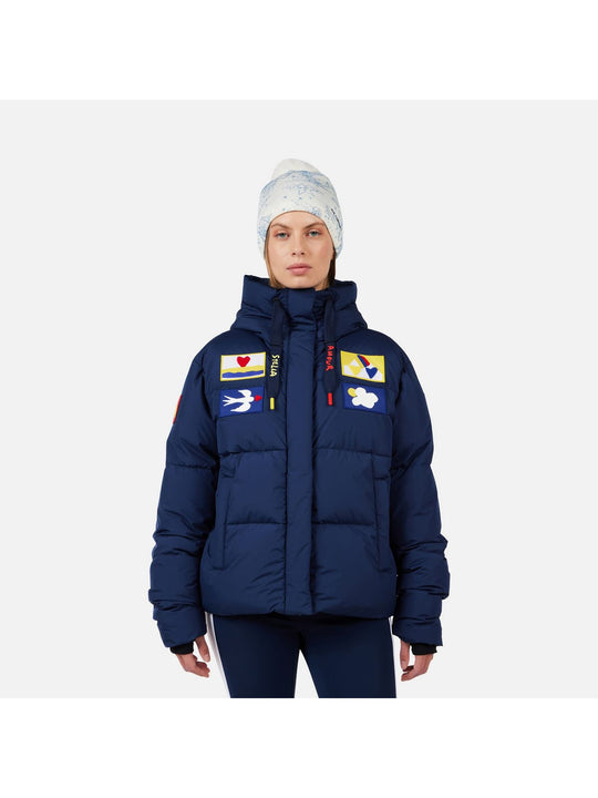 Kurtka narciarska damska ROSSIGNOL W JCC ALLSNOW DOWN JKT niebieska
