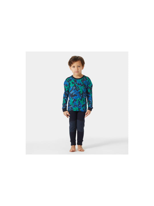 Bielizna Helly Hansen K Graphic Lifa Merino Set zielony
