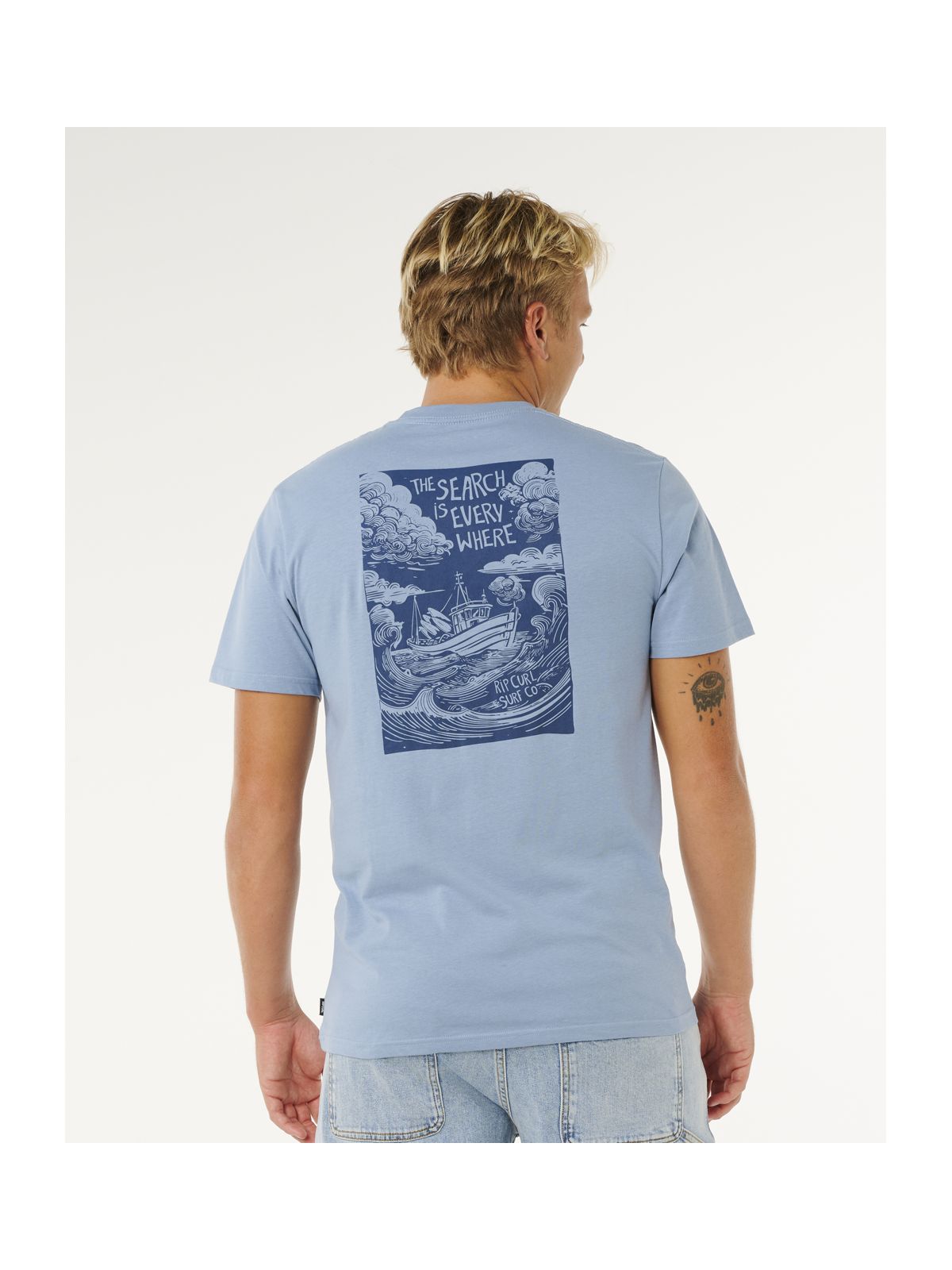 Koszulka męska RIP CURL Keep On Trucking Ss Tee niebieska
