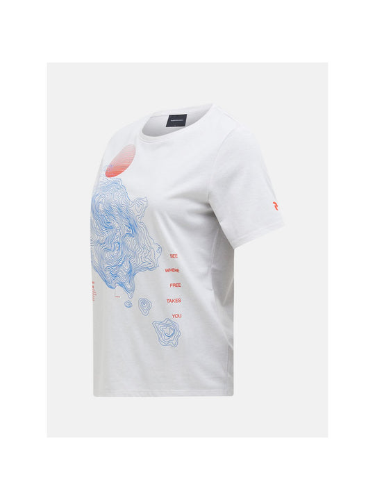 Koszulka PEAK PERFORMANCE Explore Graphic Tee Women biały
