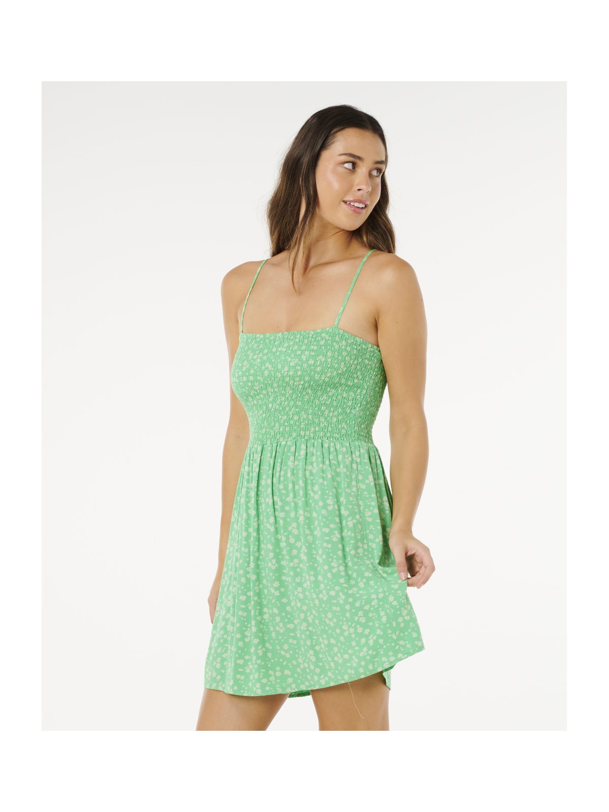 Sukienka RIP CURL Surf Side Shirred Dress zielona