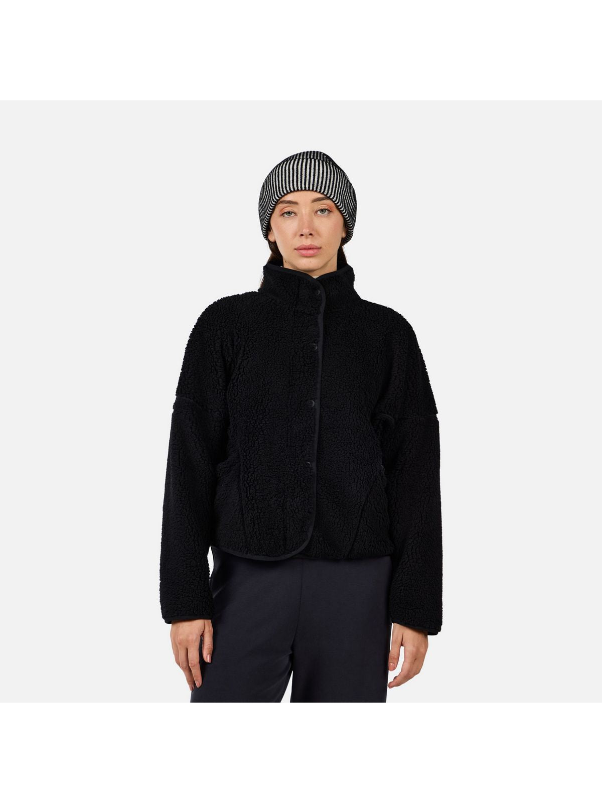 Bluza damska ROSSIGNOL W ALLTRACK SNAP SHERPA JKT czarna