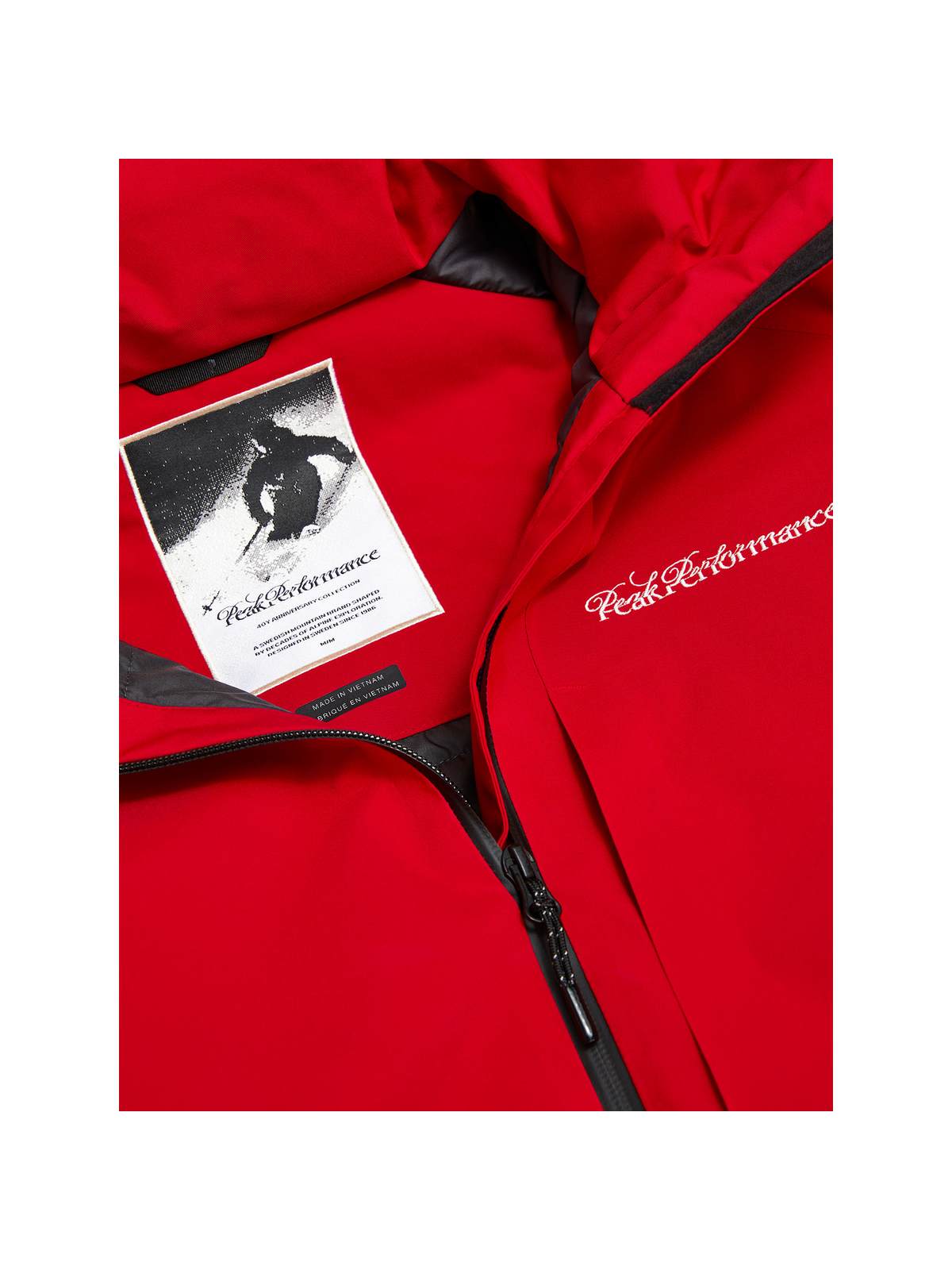 Kurtka narciarska męska PEAK PERFORMANCE 40Y Maroon HIPE 2L Insulated Shell Jacket czerwona