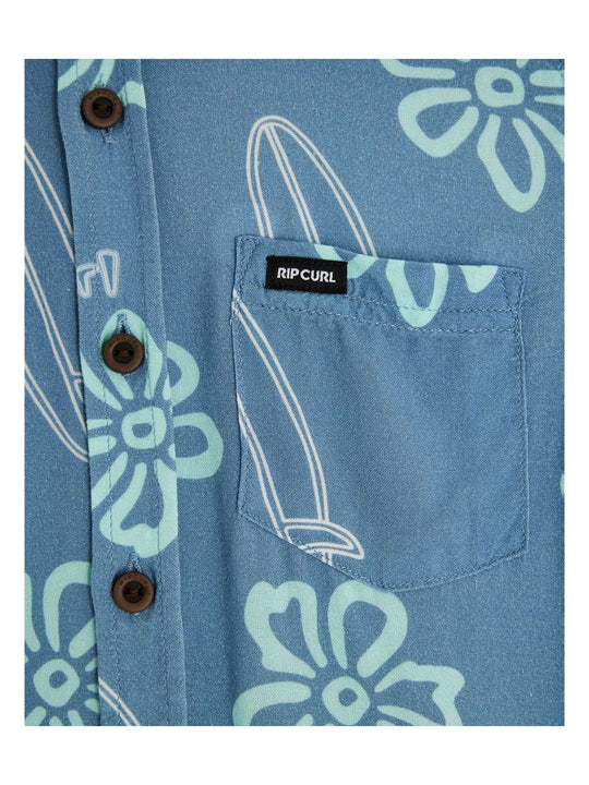 Koszula chłopięca RIP CURL Ride The Wave Shirt - Boy niebieska
