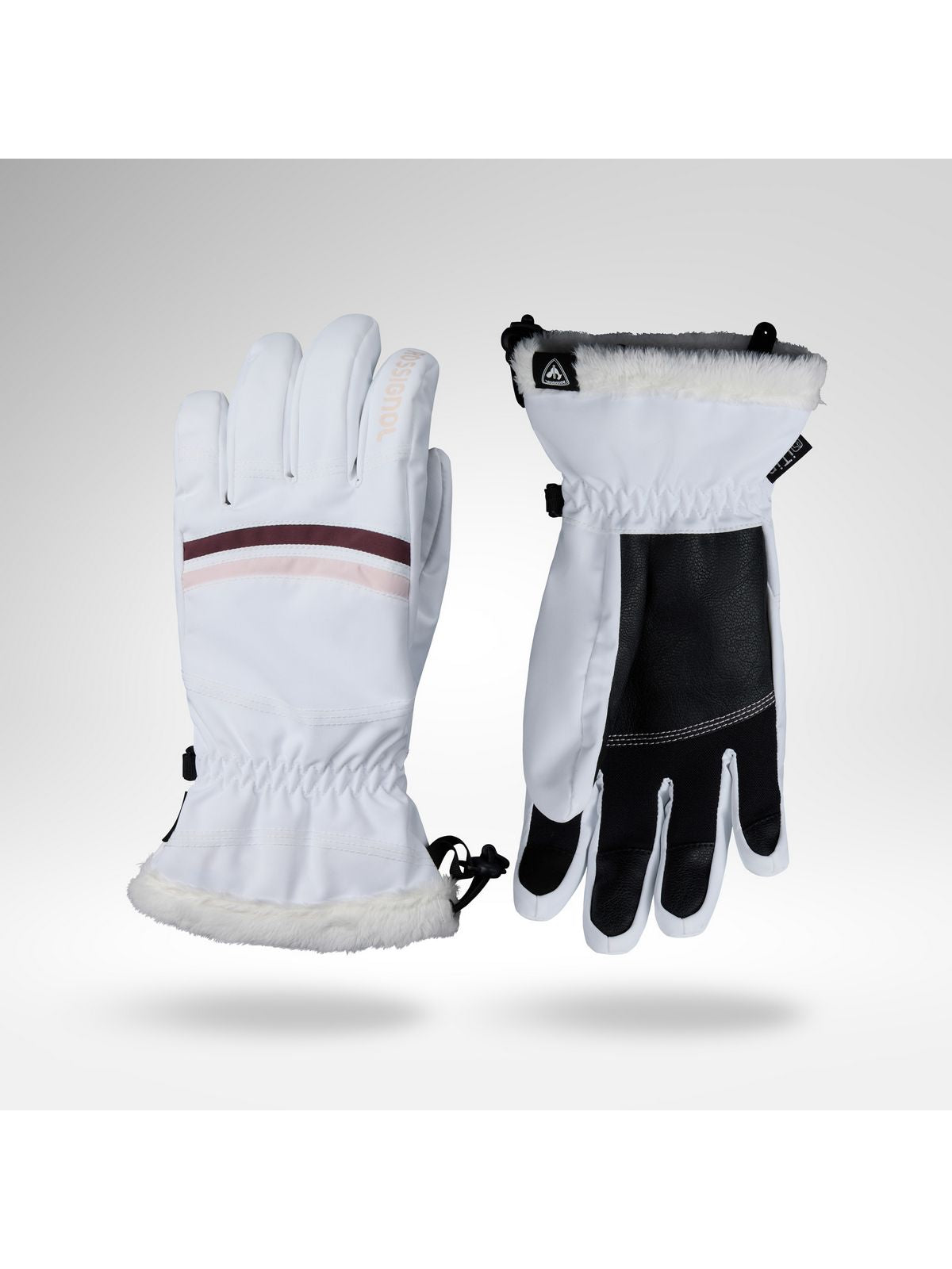 Rękawice narciarskie damskie ROSSIGNOL W Piste Ski Gloves R-Shell Dry białe
