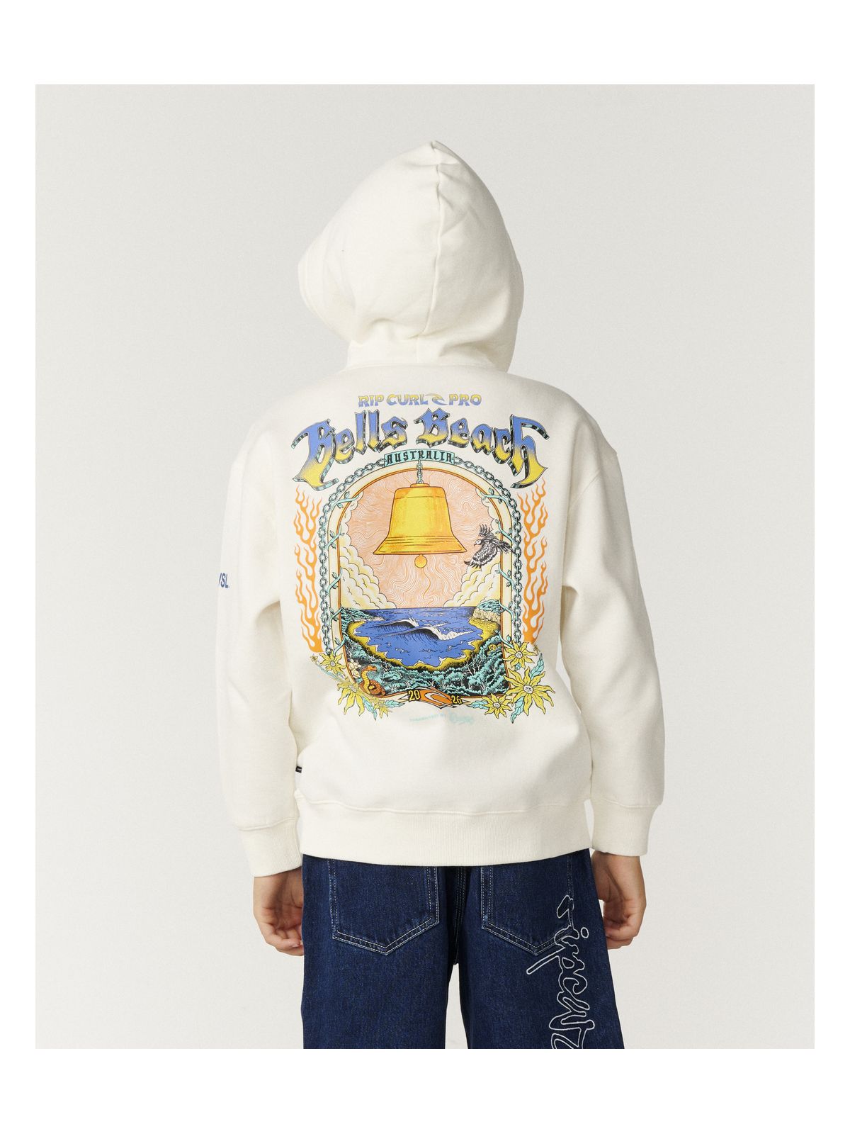 Bluza chłopięca RIP CURL Rip Curl Pro Bells 26 Hood-Boy biała
