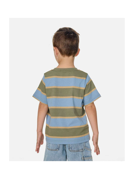Koszulka chłopięca RIP CURL Ride The Wave Stripe Tee - Boy niebieska
