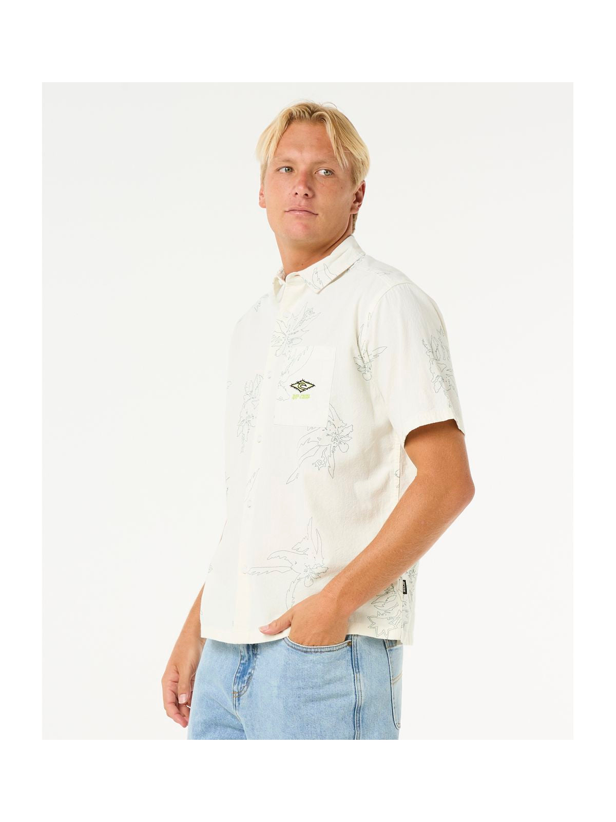 Koszula RIP CURL Raw Energy S/S Shirt turkusowy