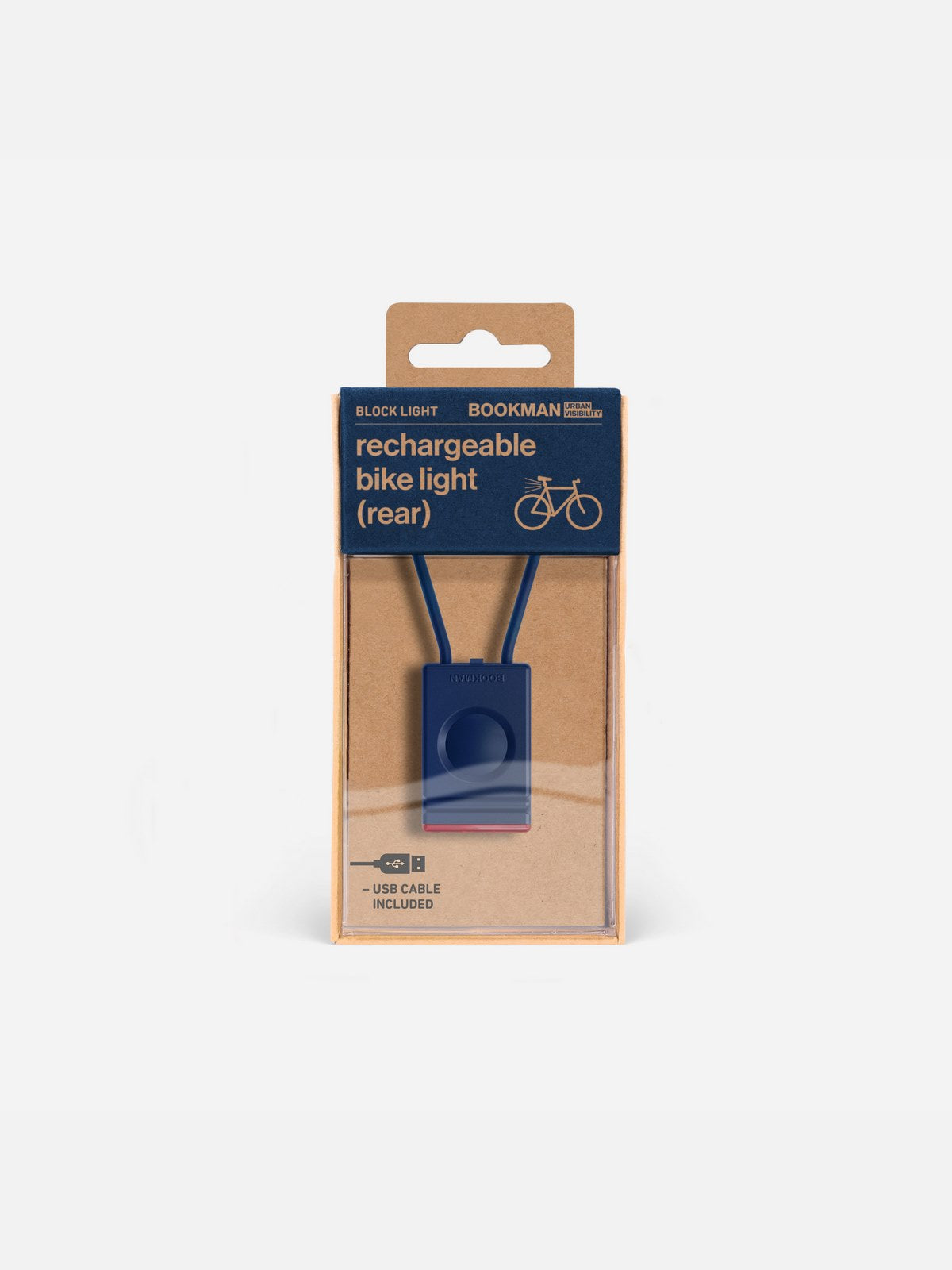 Lampka rowerowa BOOKMAN Block Light Rear 18lm niebieski