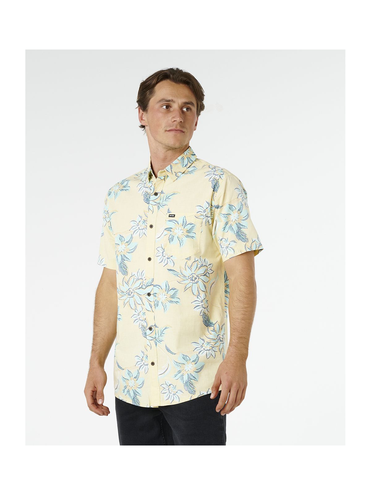 Koszula męska RIP CURL Sessions S/S Shirt żółta