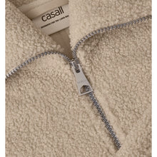 Kurtka damska CASALL Sherpa Short Zip Jacket kolor beżowy
