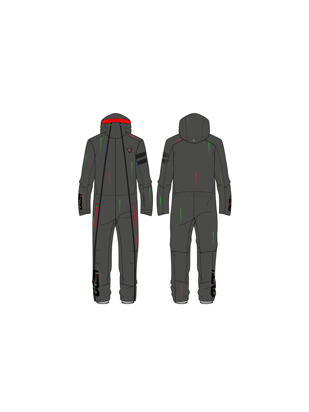 Strój jednoczęściowy softshell ROSSIGNOL One Piece Adult - szary