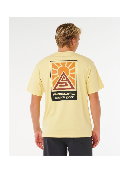 Koszulka męska RIP CURL Search Dawn Tee żółta
