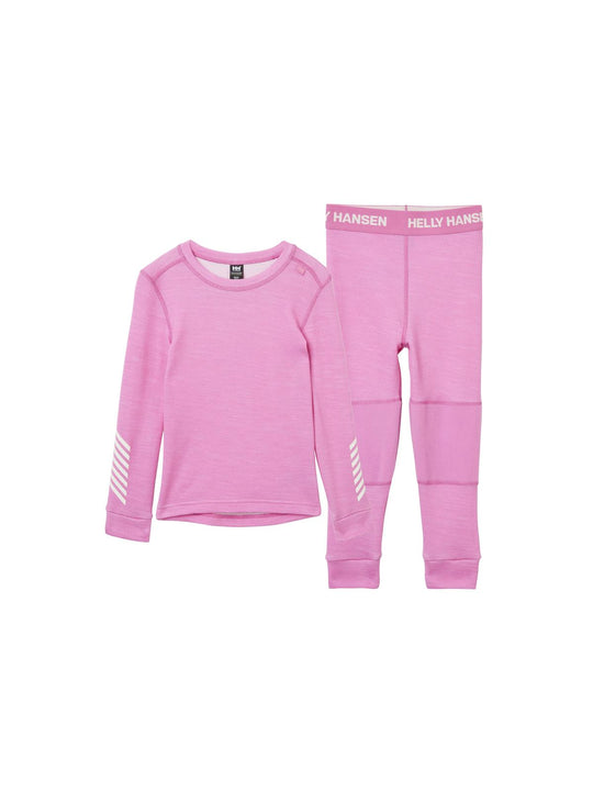 Bielizna dziecięca HELLY HANSEN K Lifa Merino Set kolor różowy
