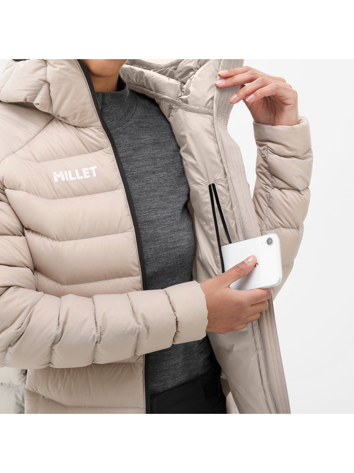 Kurtka damska MILLET Evole Light 700 Jkt W beżowa