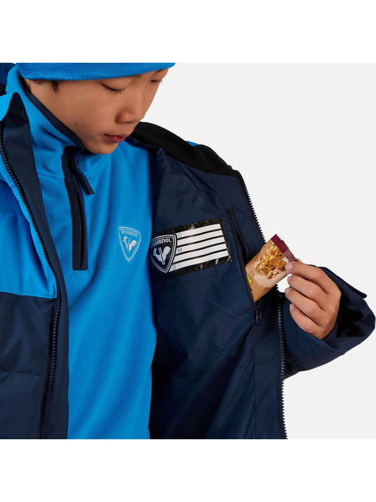 Kurtka narciarska dziecięca ROSSIGNOL Boy Siz Quilted Jkt granatowa
