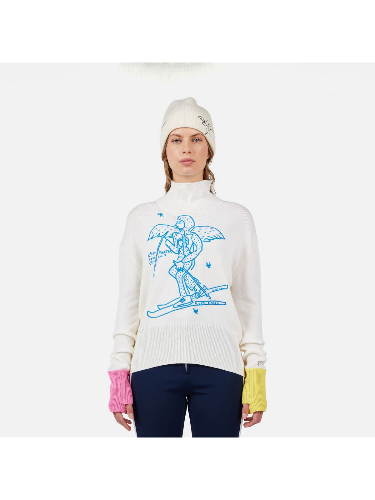 Sweter damski ROSSIGNOL W JCC LINA biały