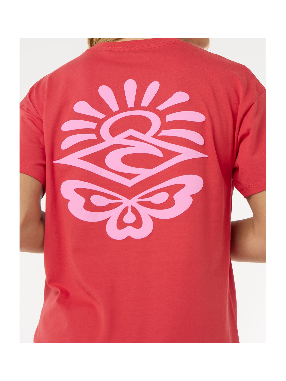 Koszulka damska RIP CURL Icons Of Surf Relaxed Tee czerwona